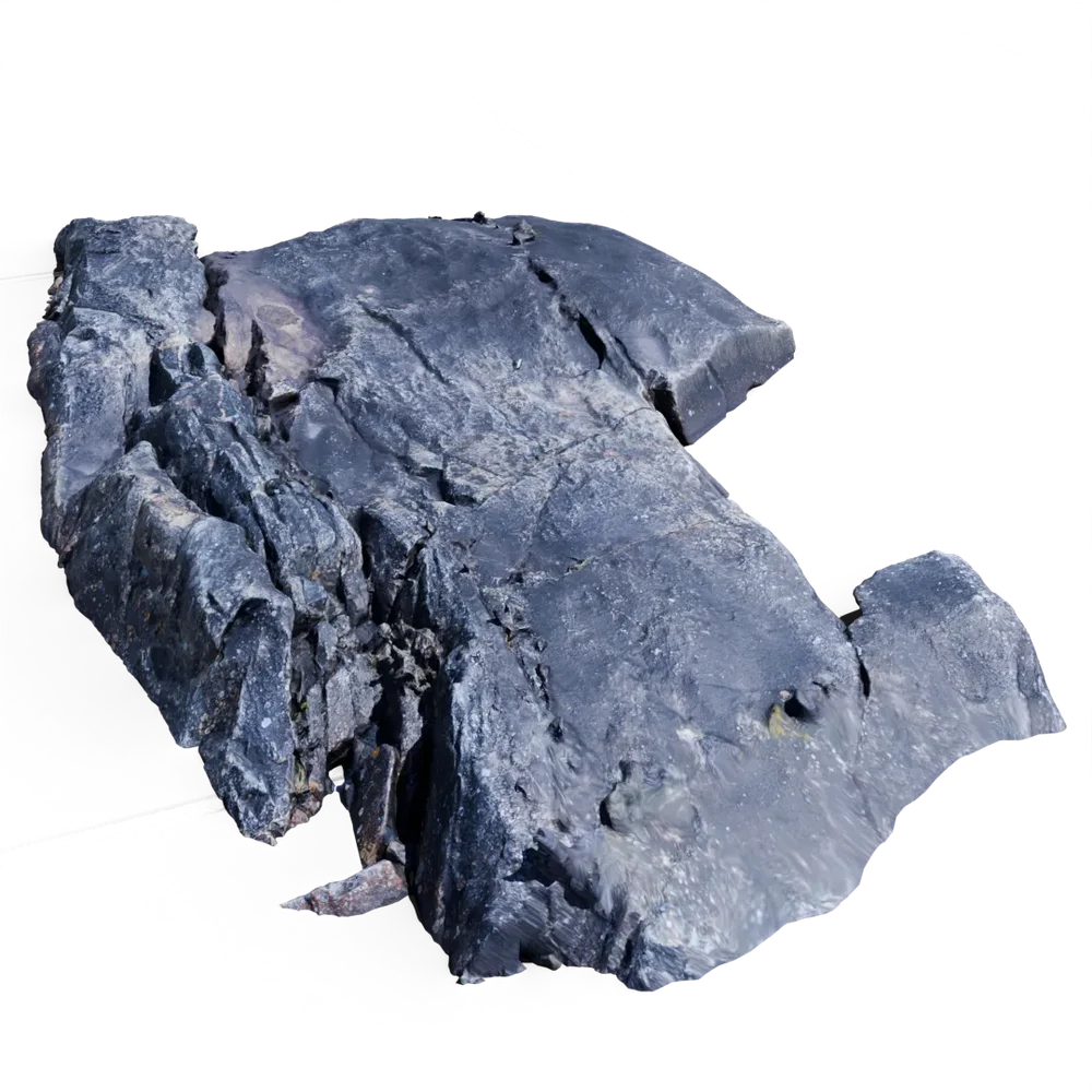 Dark Flat River Rocks