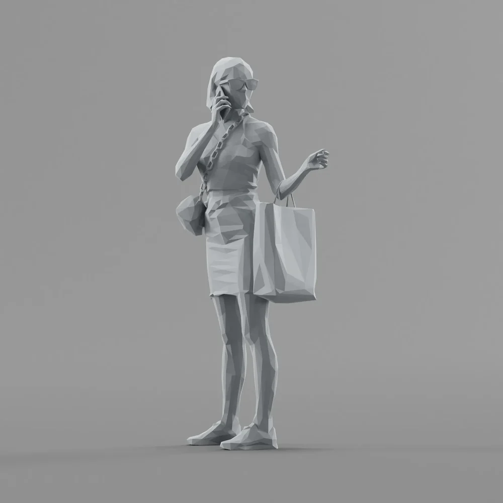 Lowpoly Female Standing