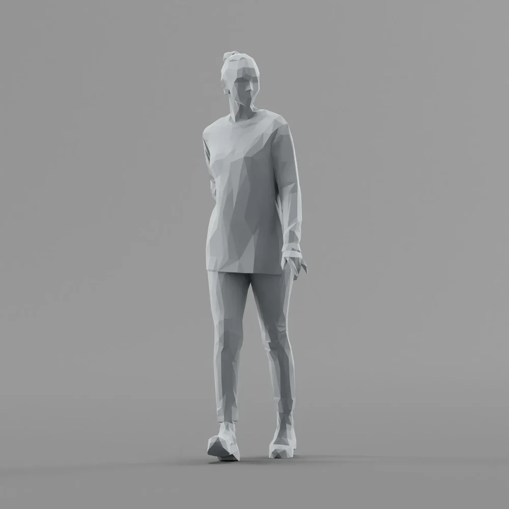 Lowpoly Female Walking