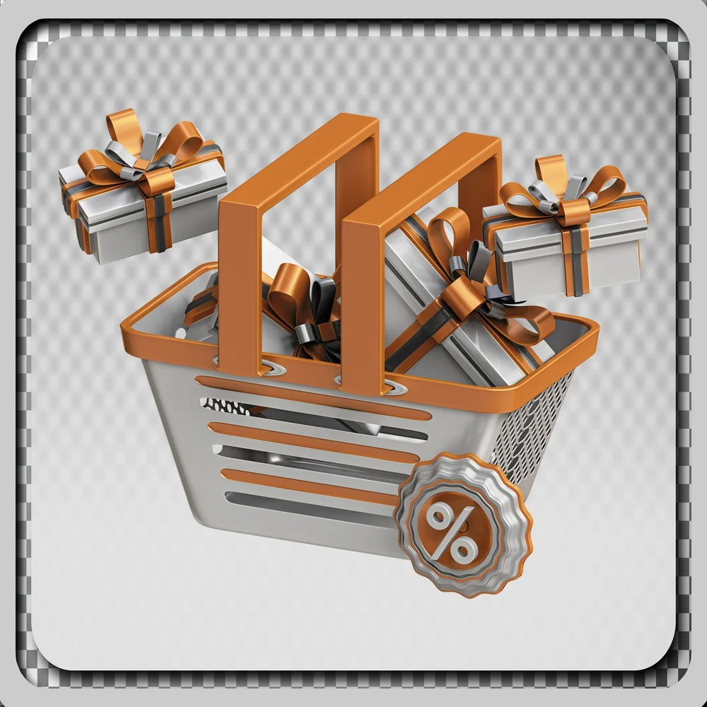 Flash Sale Basket Icon Editable