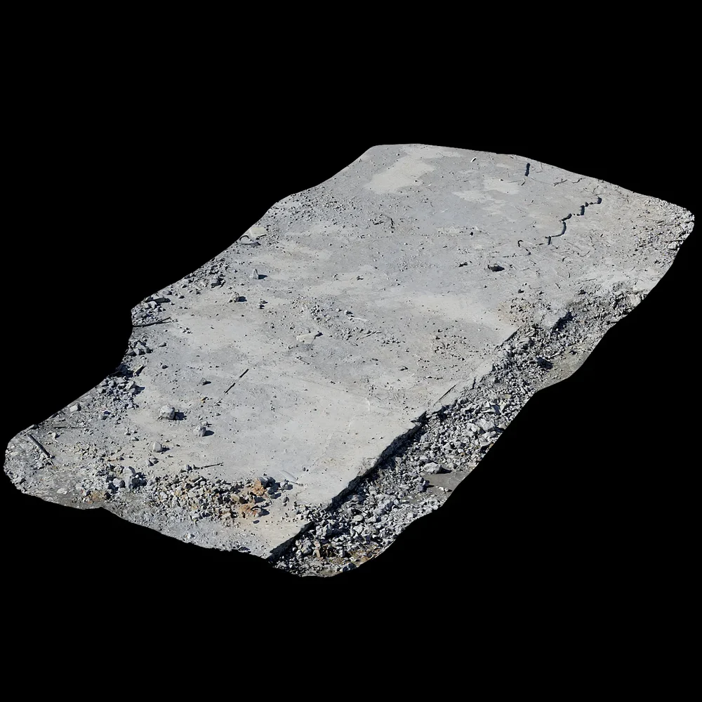 Scan Broken Road Small Rock