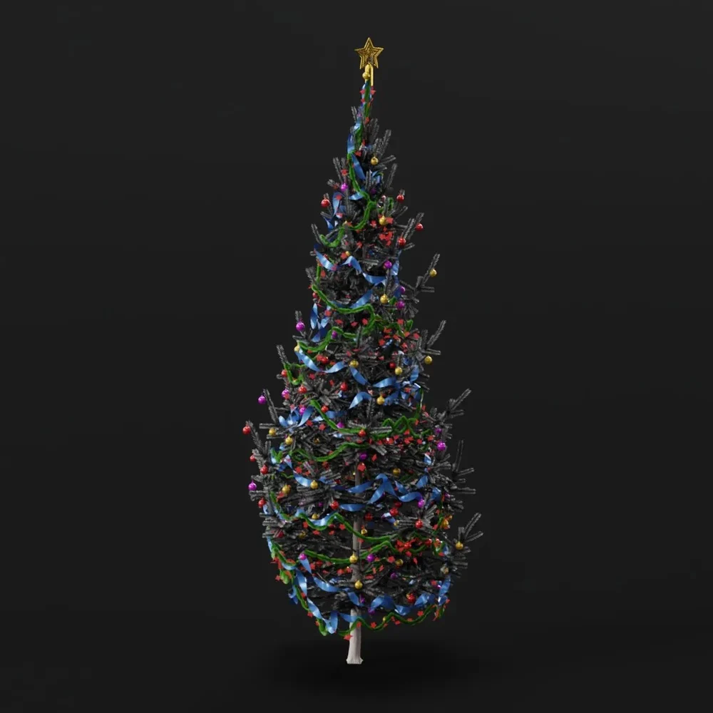 Christmas Tree White Med