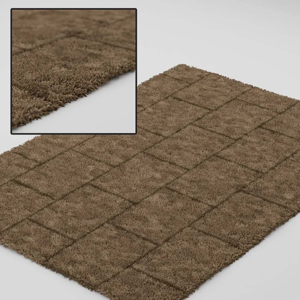 Modern Brown Carpet With Brick Texture