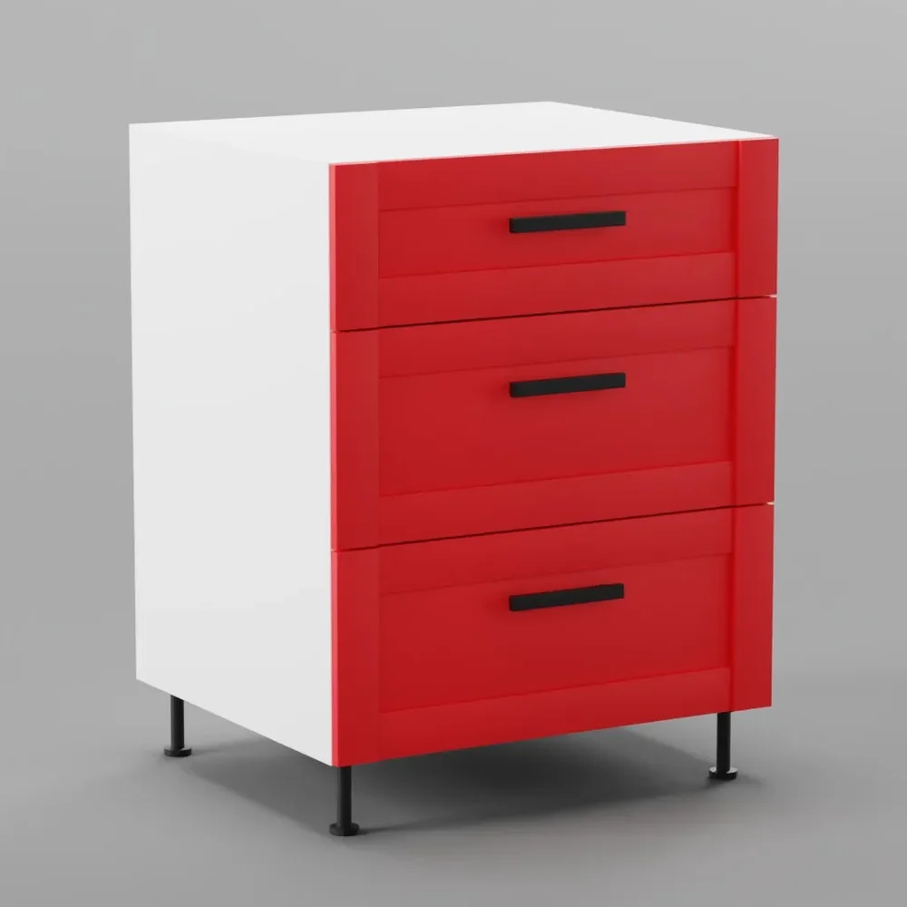 Kitchen Lower Cabinet 65cm (3 Drawers)