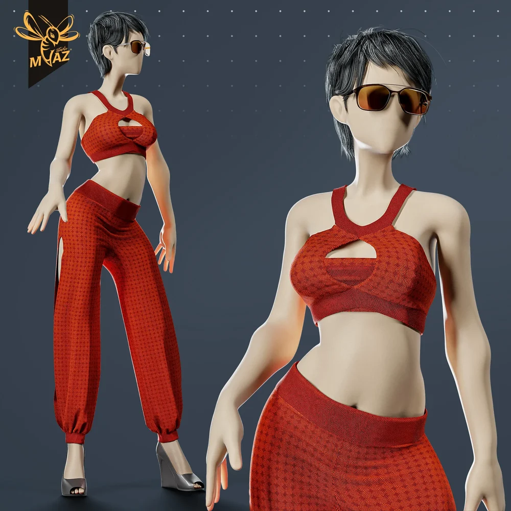 Chic Female Character | Hair Cards