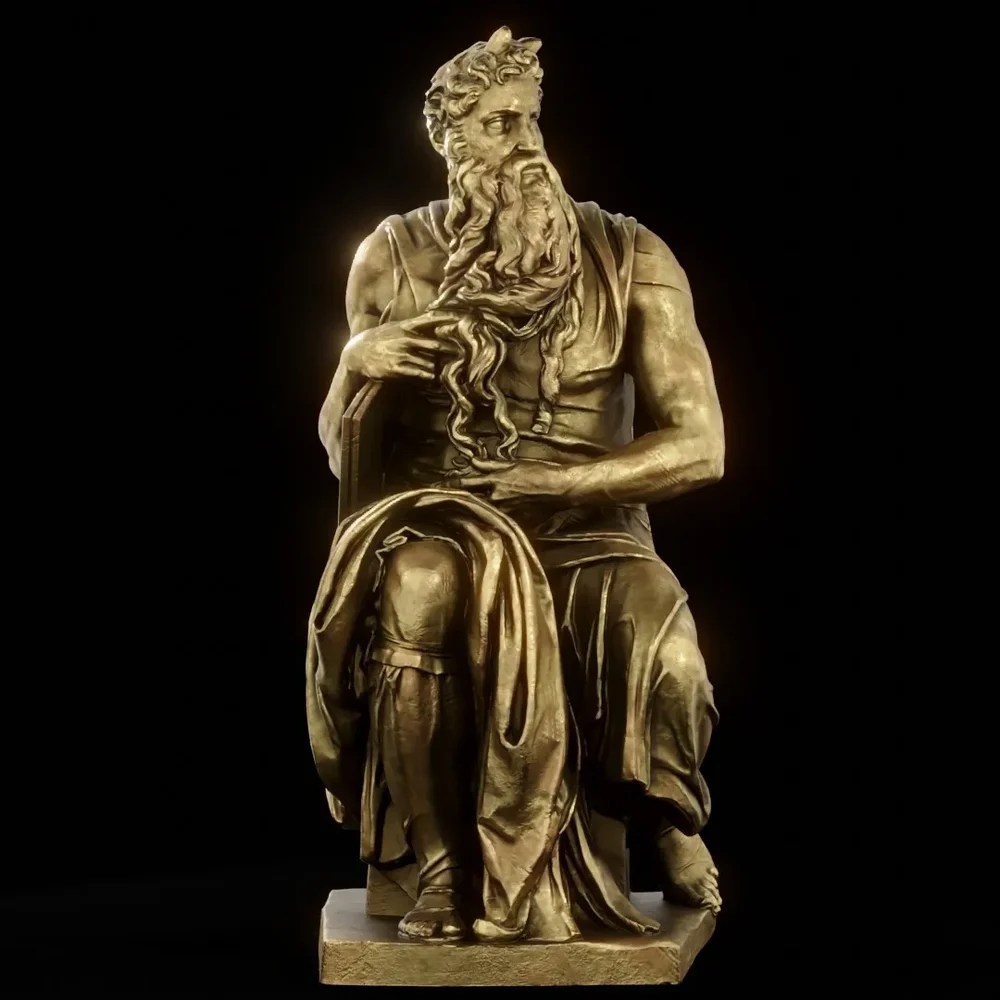 Brass Moses Having A Book