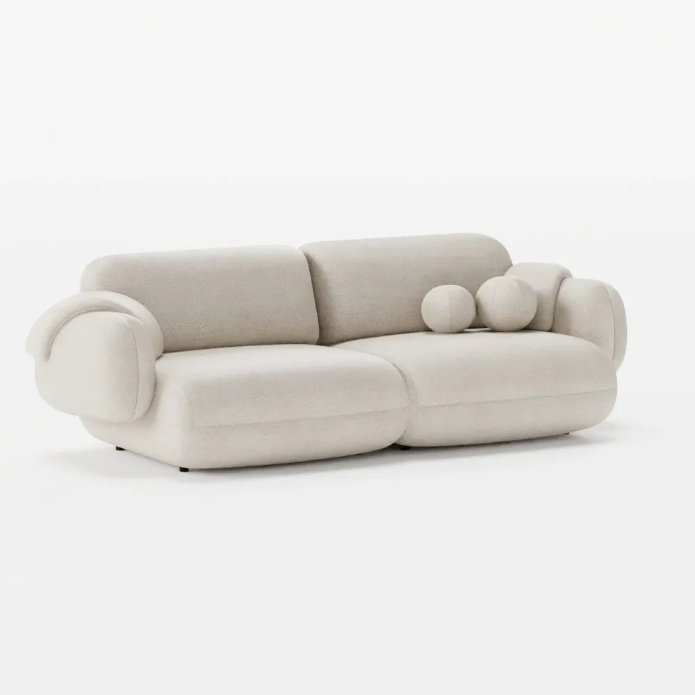 White Round Couch