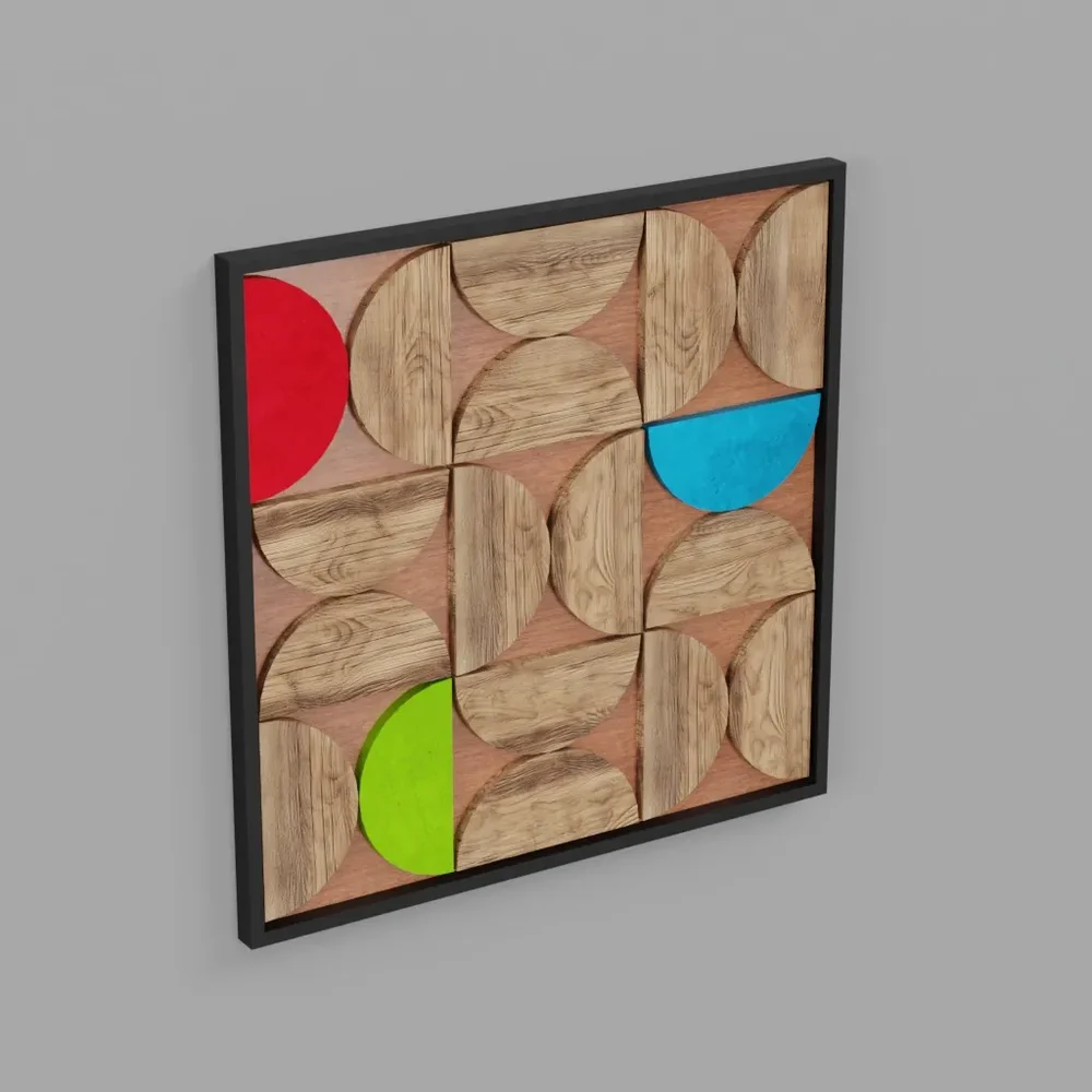 Abstract Semi Circles Wall Art