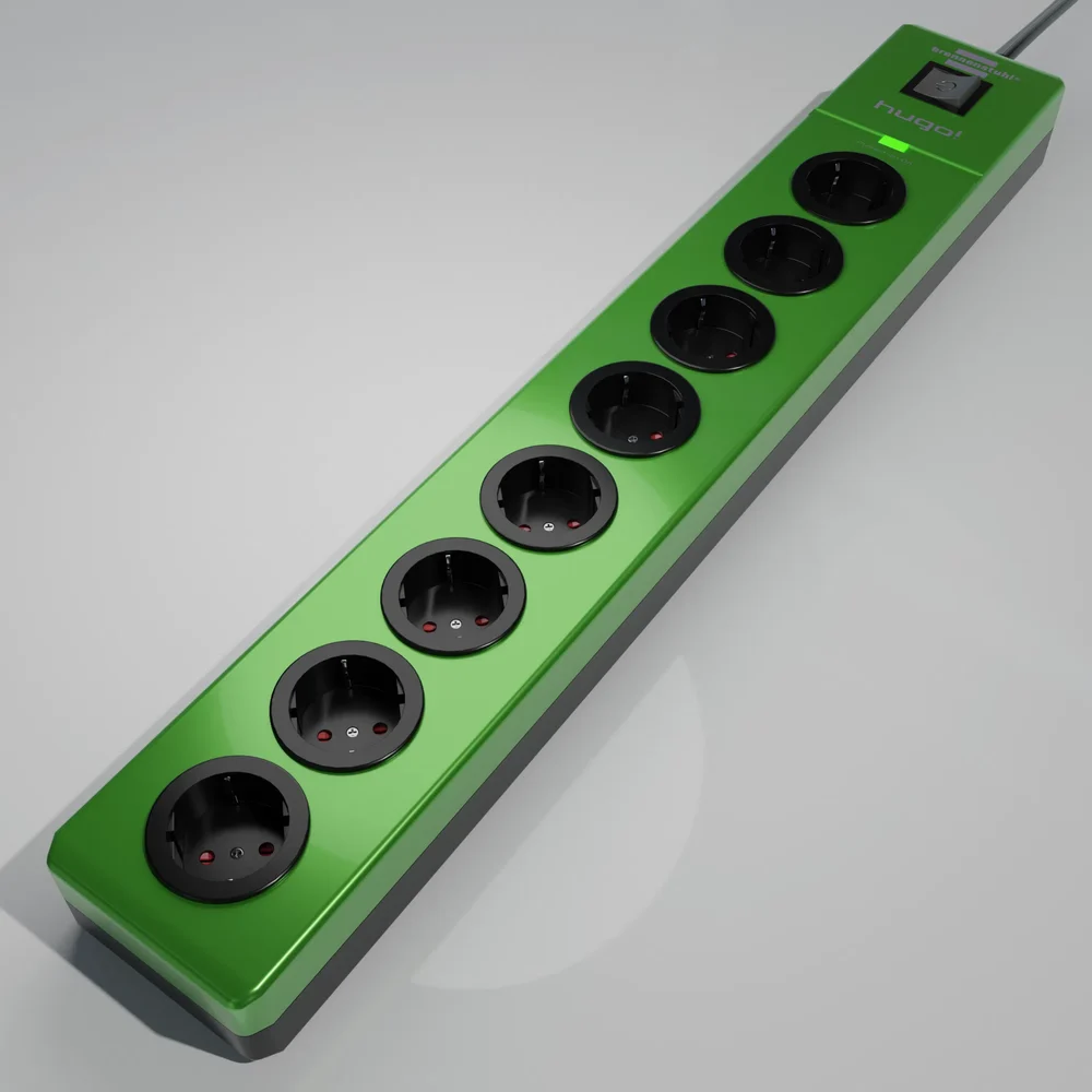 Brennenstuhl Hugo! 8-Way Socket Strip Green