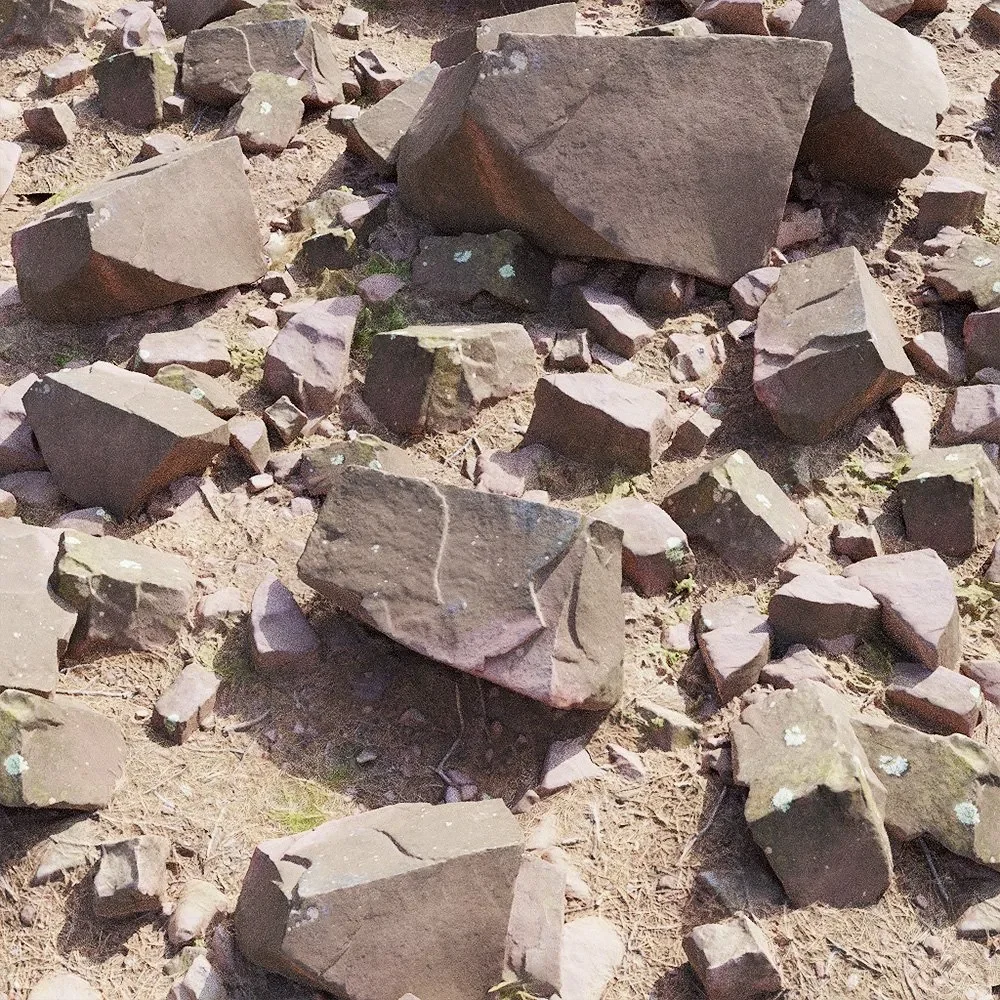 Rocks Red Pbr Scan