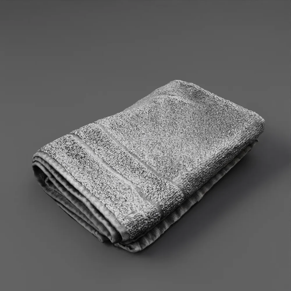 Folded Grey Towel