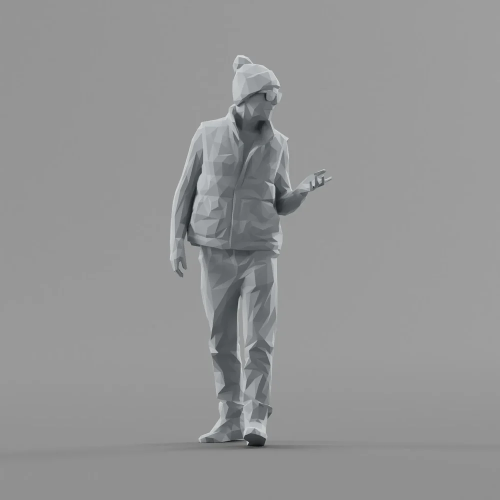 Lowpoly Male Walking