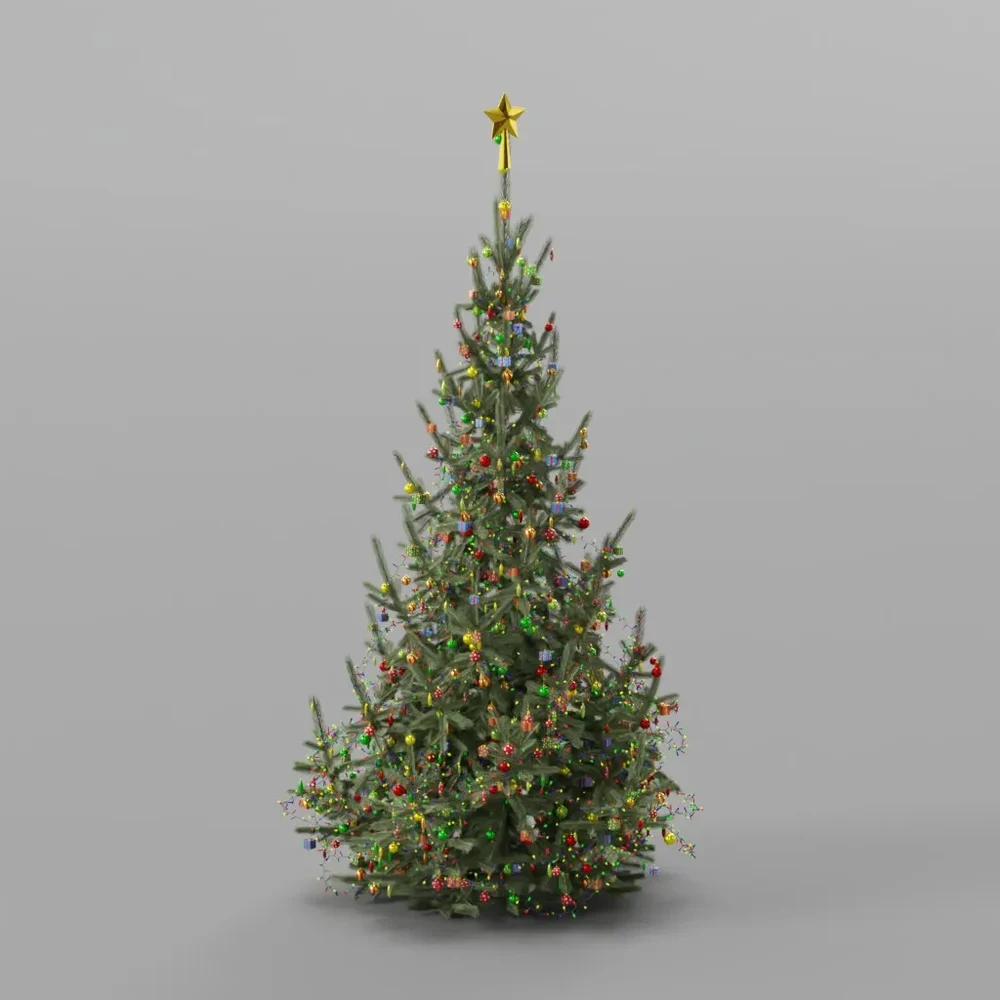 Christmas Tree Decorated Med