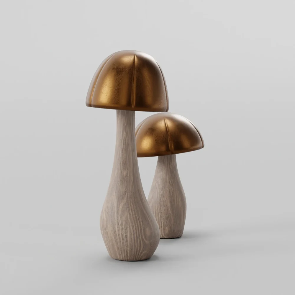 Deco Set Mushroom Metallo