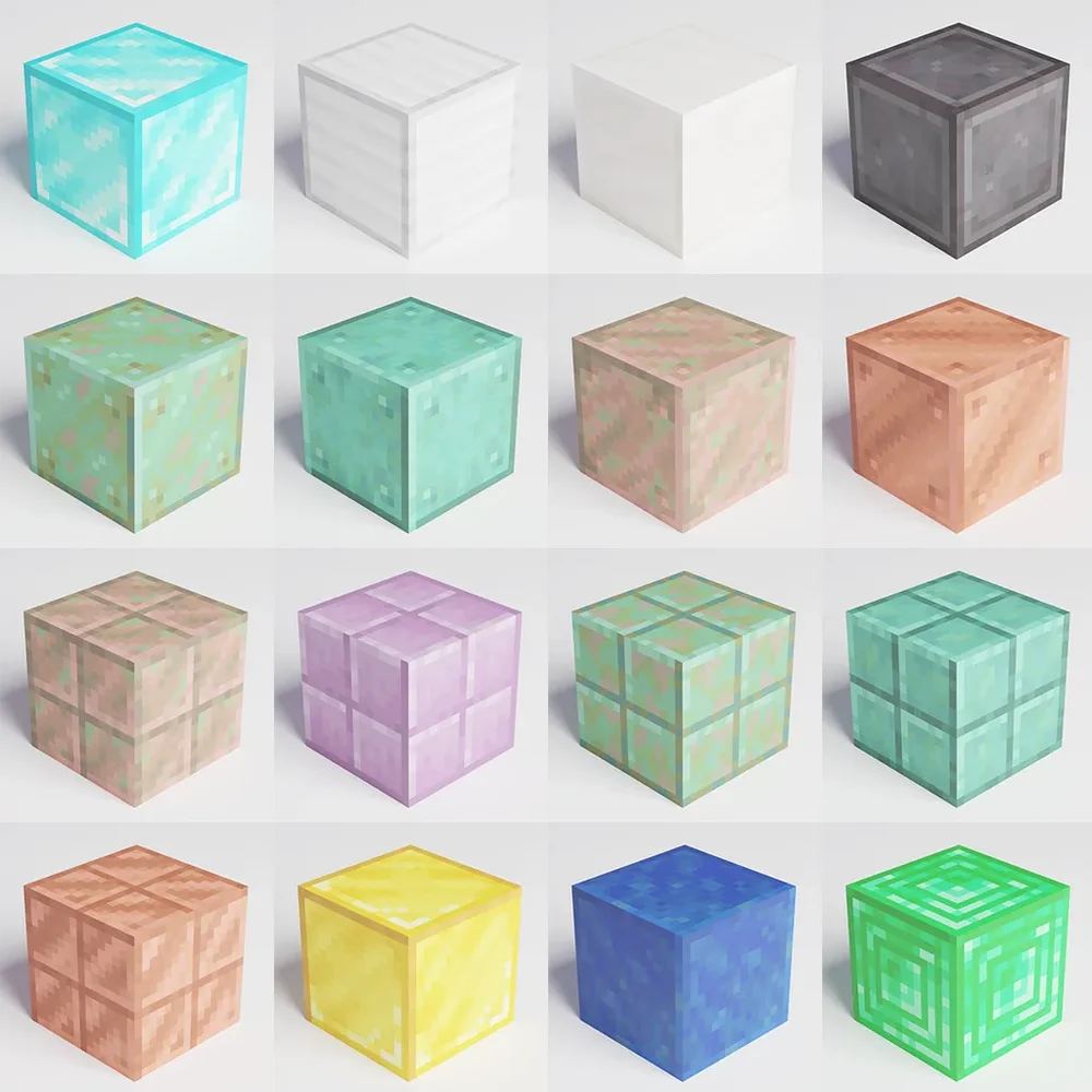 Minecraft Metals And Mineral Blocks