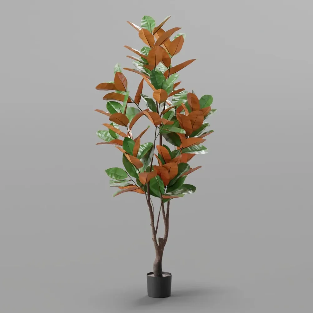 Faux Magnolia Plant In Pot