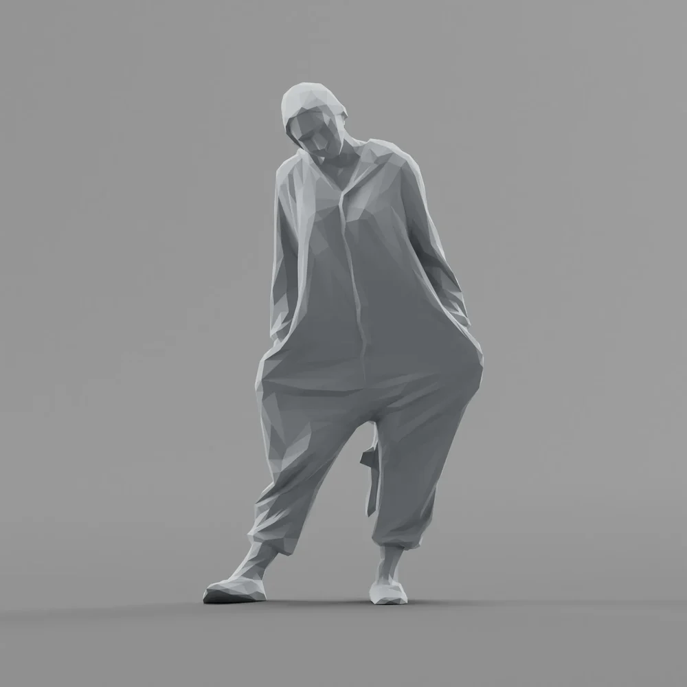 Lowpoly Woman In Kigurumi