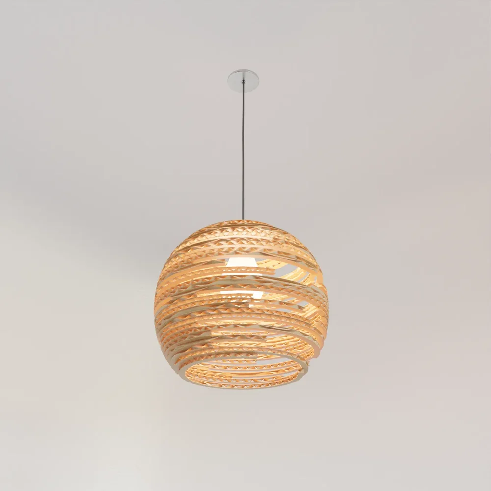 Cardboard Light Fixture Random Sphere