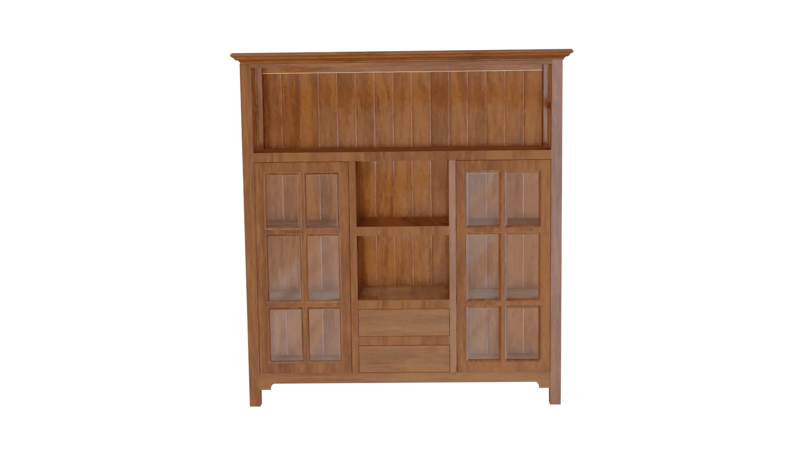 Wood Cabinet With Glass