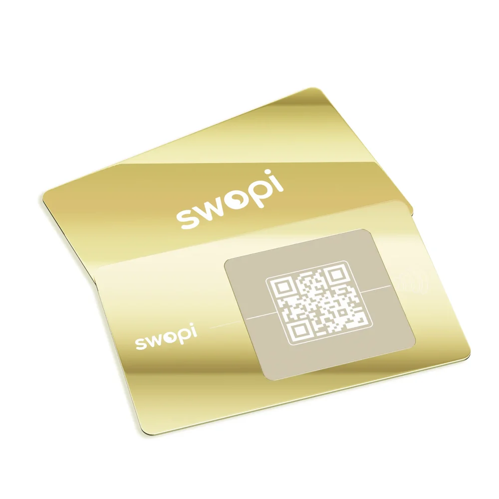 Golden Card With Nfc Chip And Qr Code