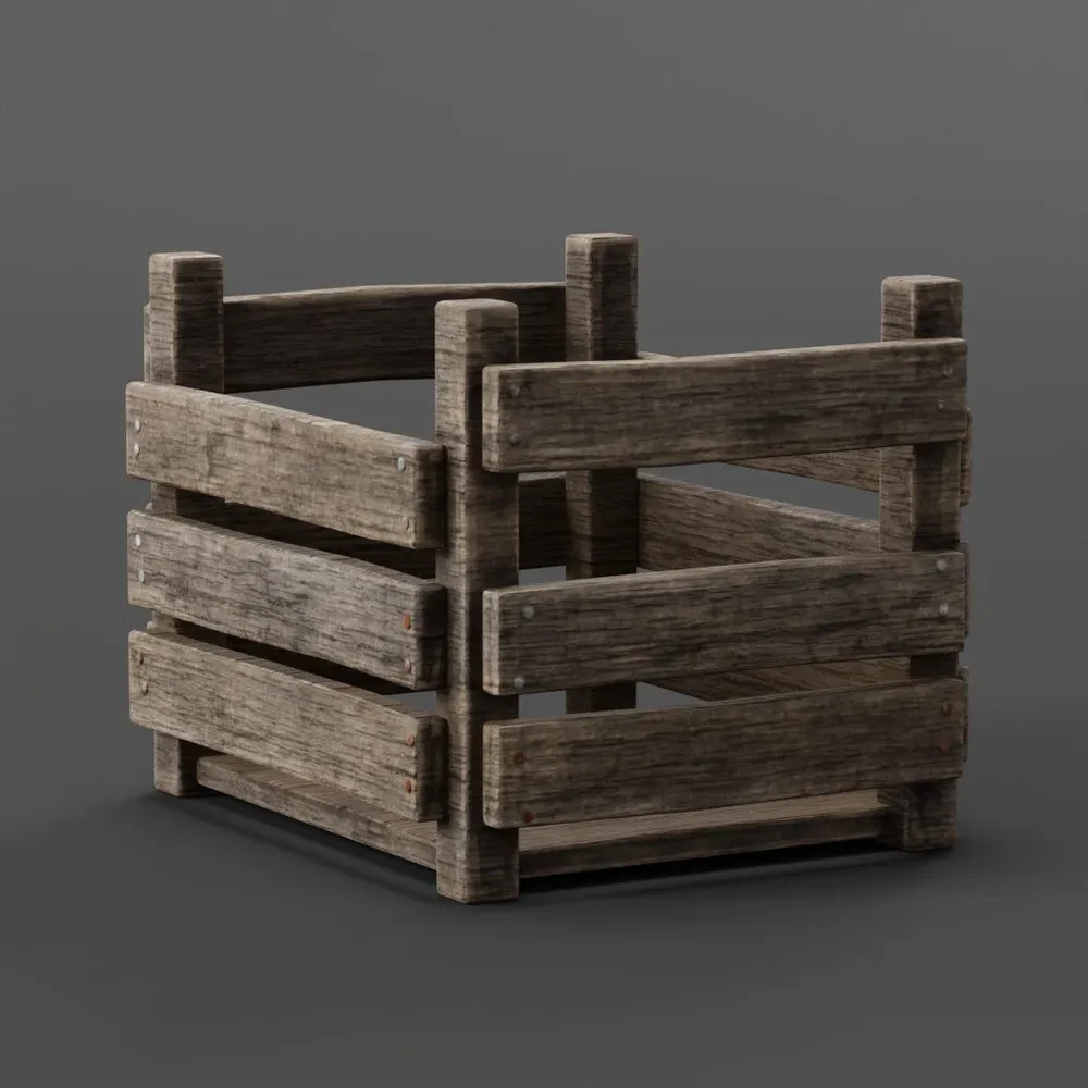 Wooden Basket 01