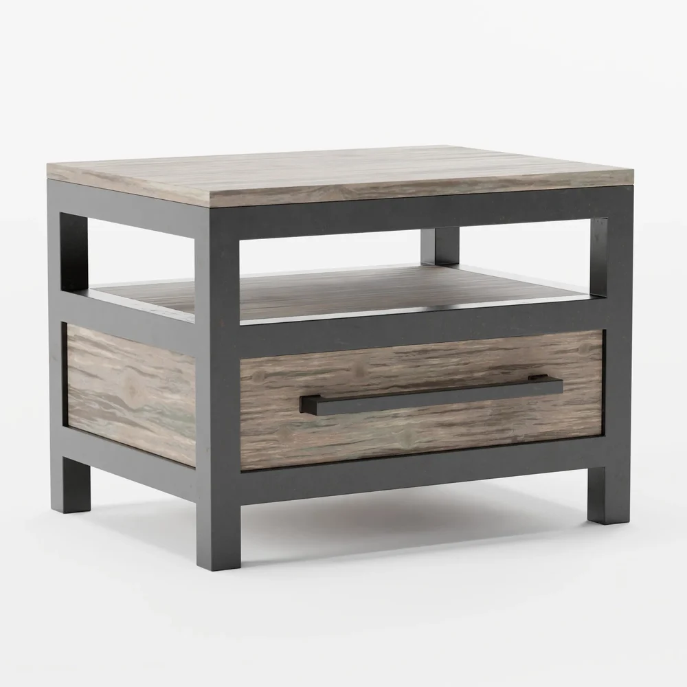 Industrial Single Drawer Nightstand