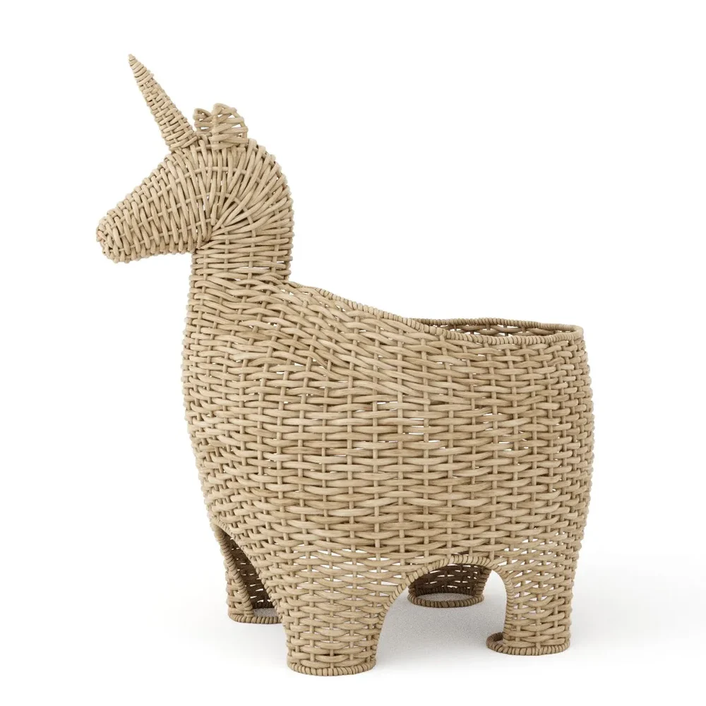 Wicker Basket Unicorn