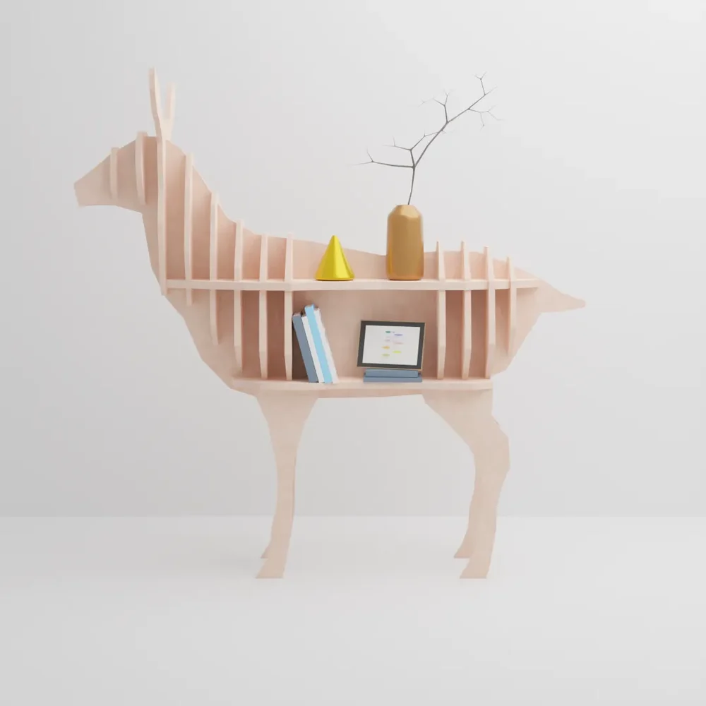 Plywood Deer Rack With Decorations