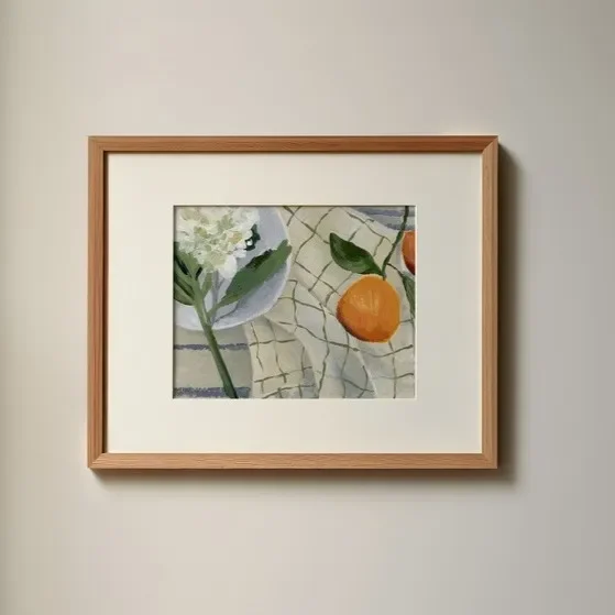 Orange And Hydrangea Painting