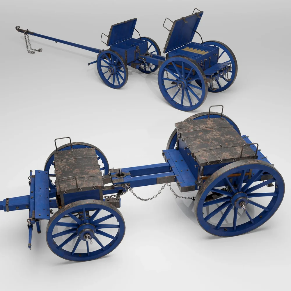 Prussian Ammunition Wagon & Limber 1842
