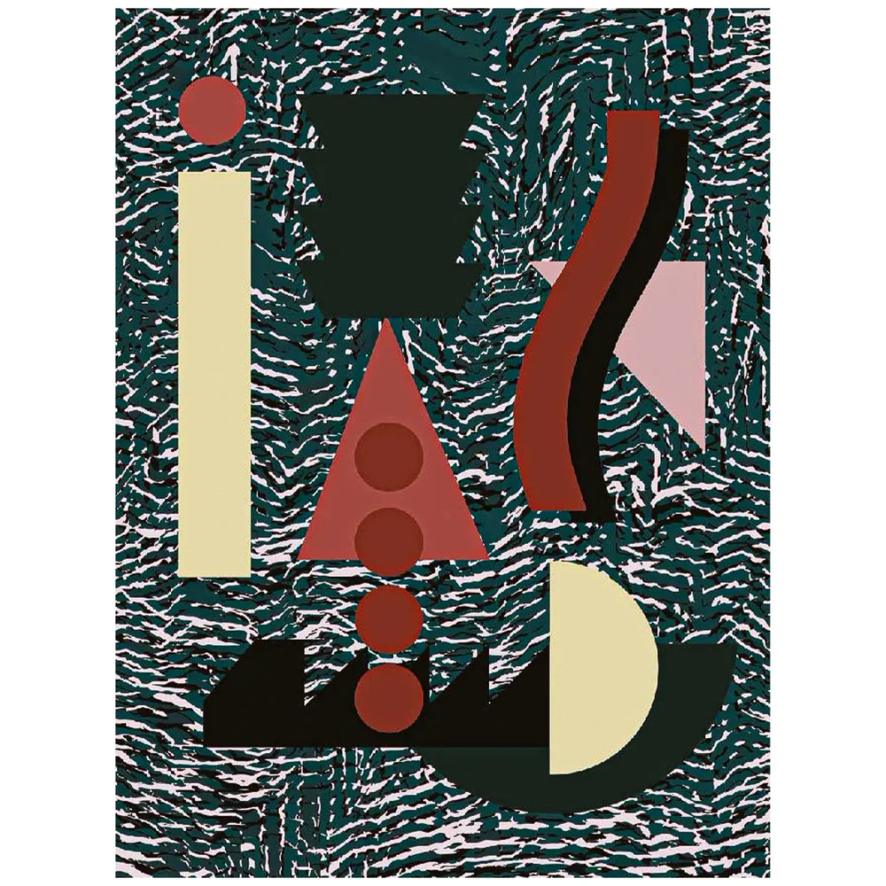Red & Black Cutout Art Carpet