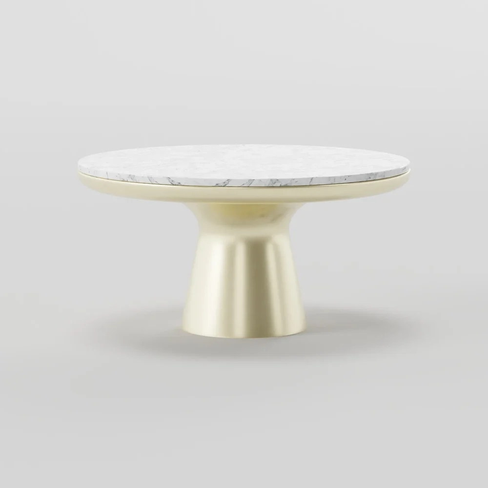 Marble Topped Pedestal Coffee Table