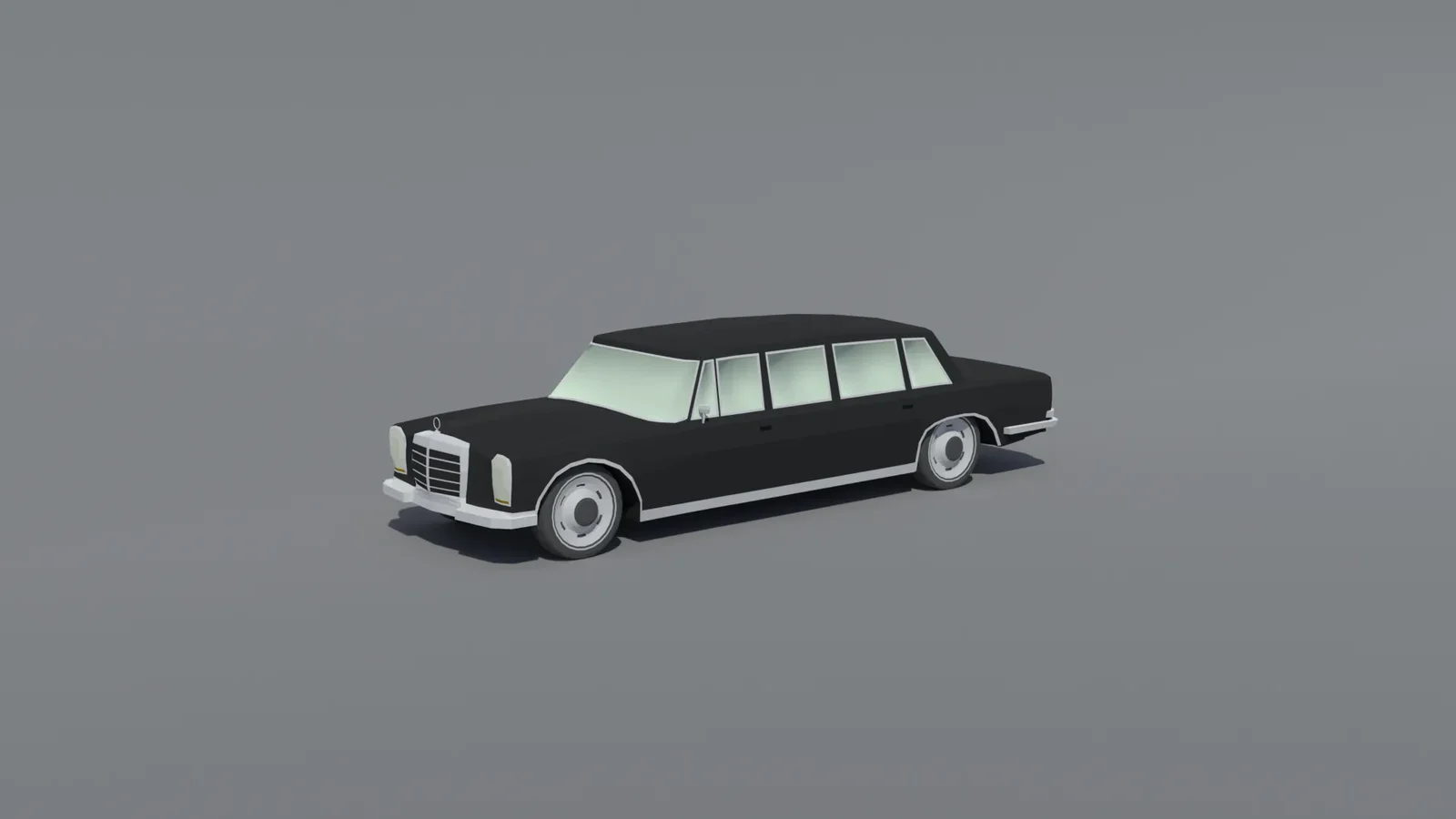 Low Poly Retro Limousine