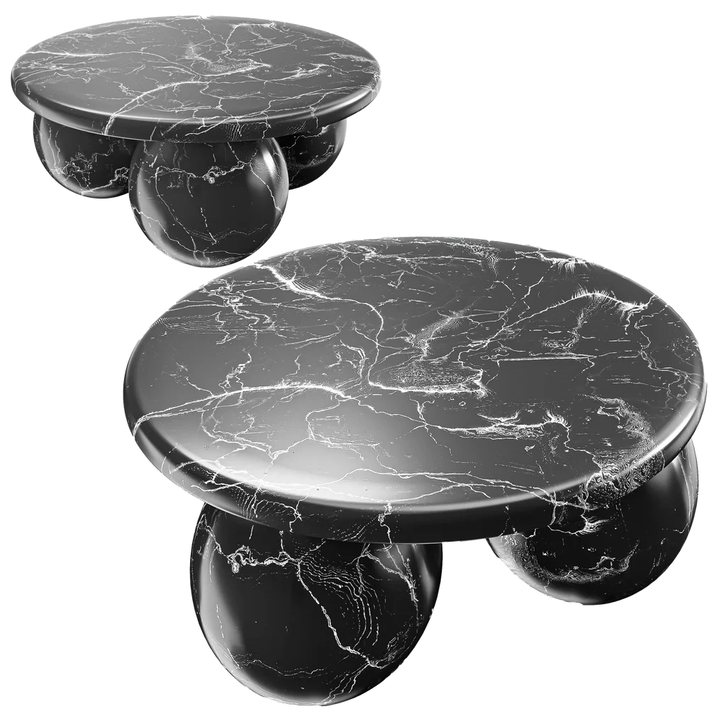 Oxley Marble Black Stone Coffee Table