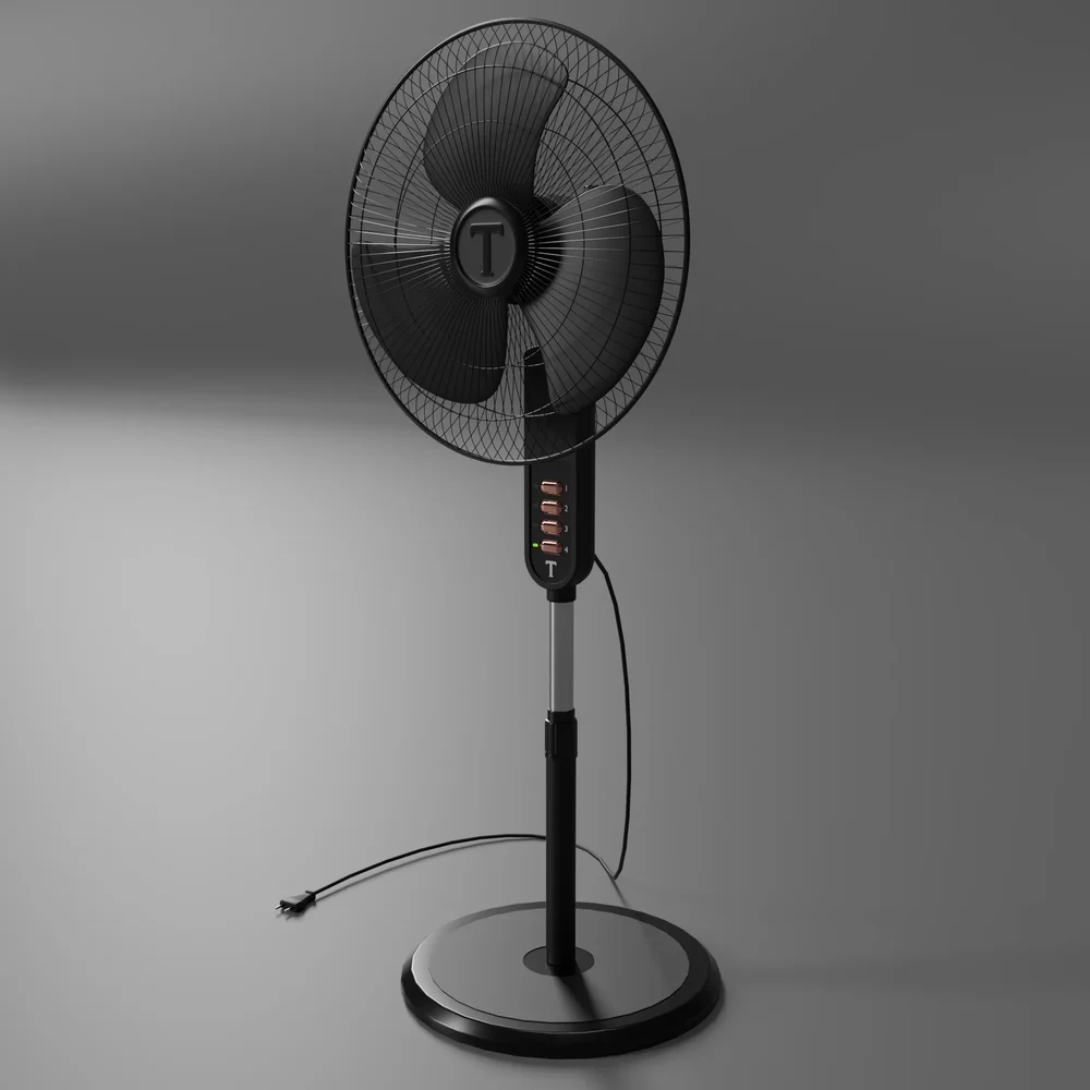 Black Pedestal Fan