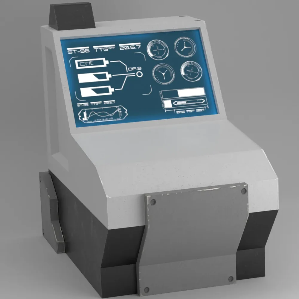 Scifi Data Terminal With Display