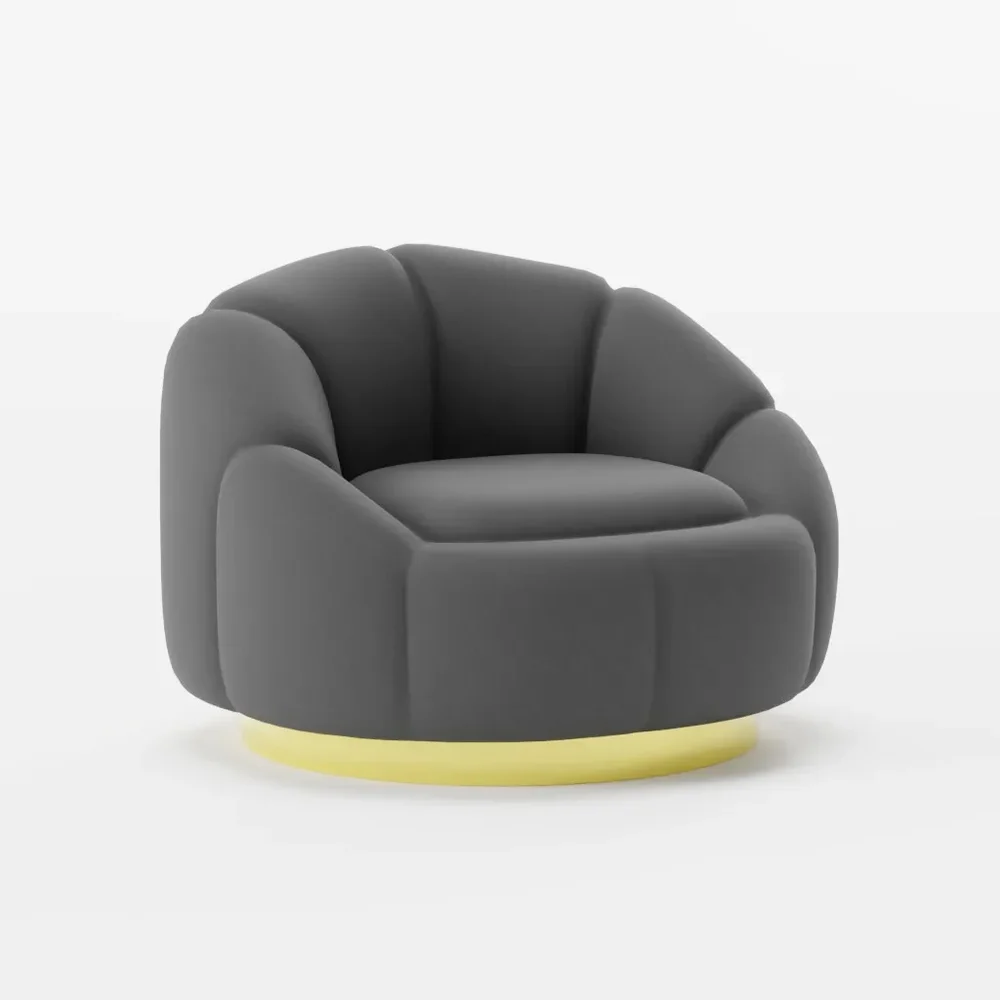 Pumpkin Black Swivel Chair