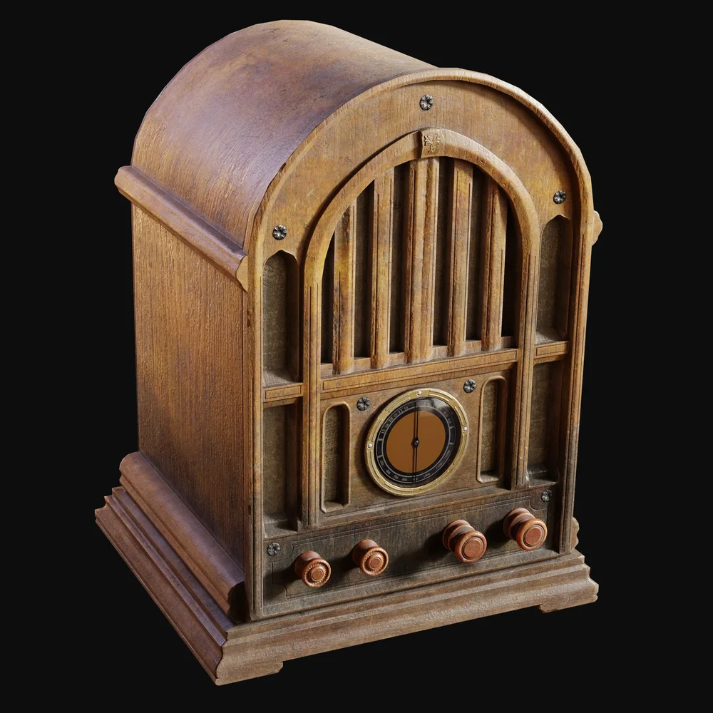 1930s Large Cathedral Radio