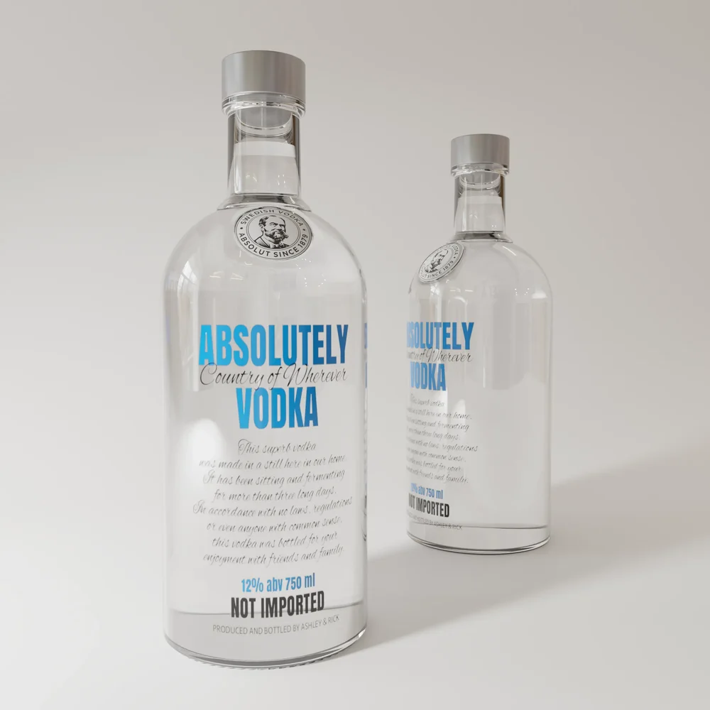 Vodka Absolut Bottle
