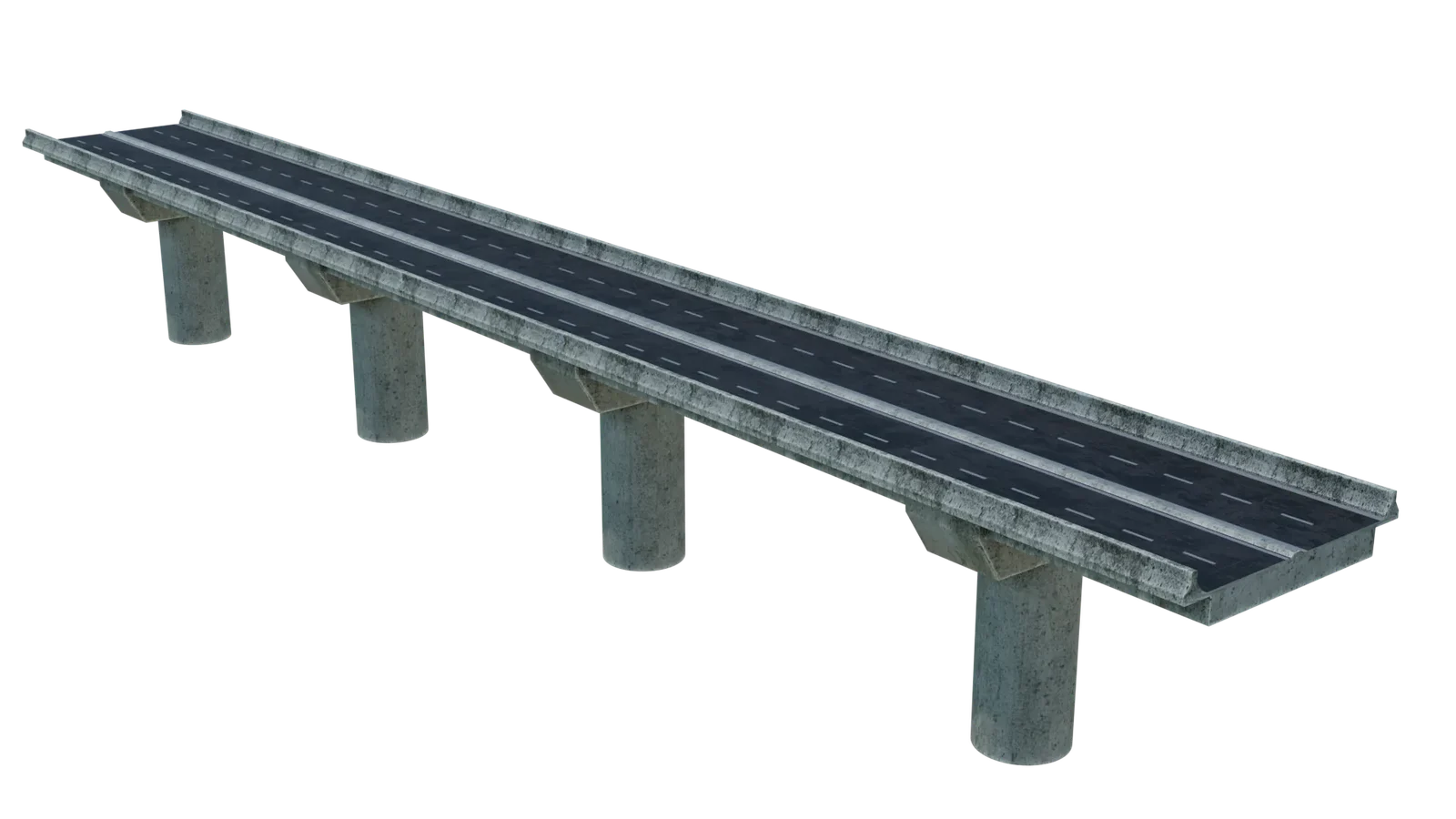 Realistic Road Bridge - 3d Model