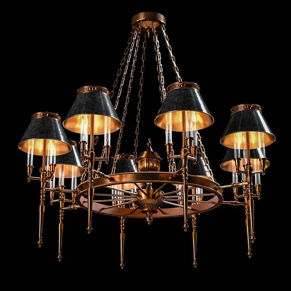 Vintage Bronze Chandelier