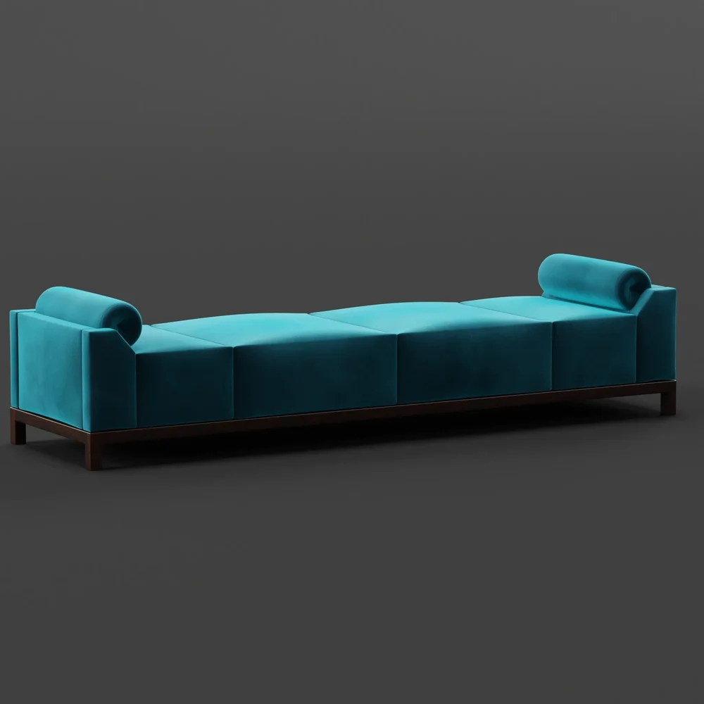 Long Bolstered Couch Bench