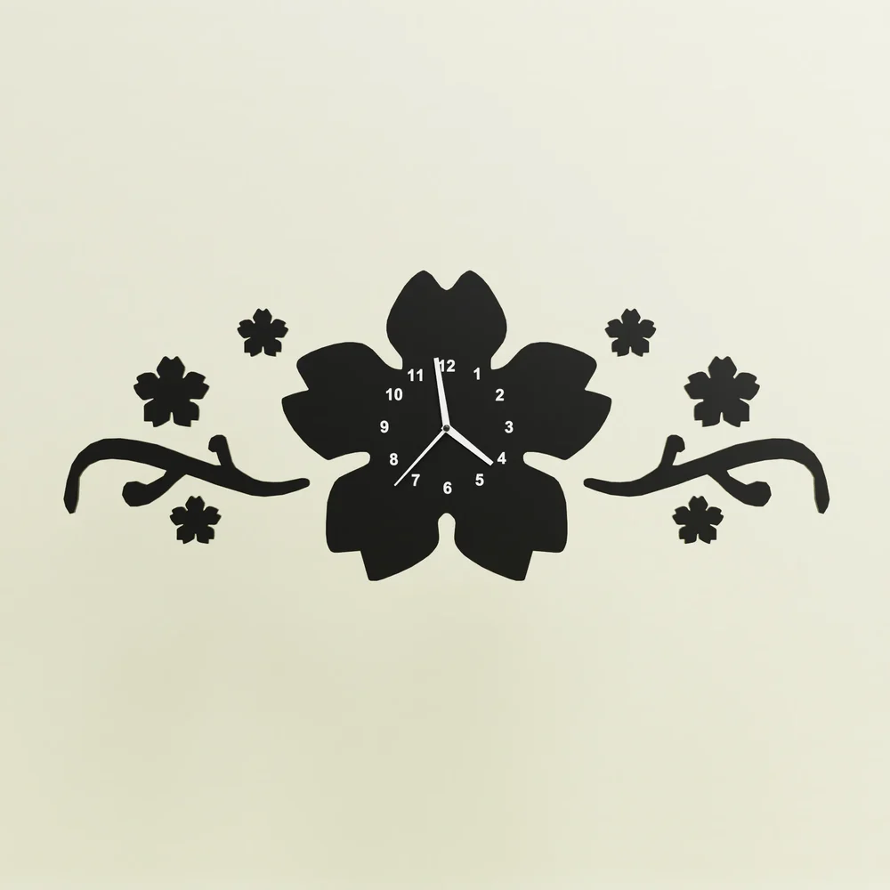 Black Flower Clock