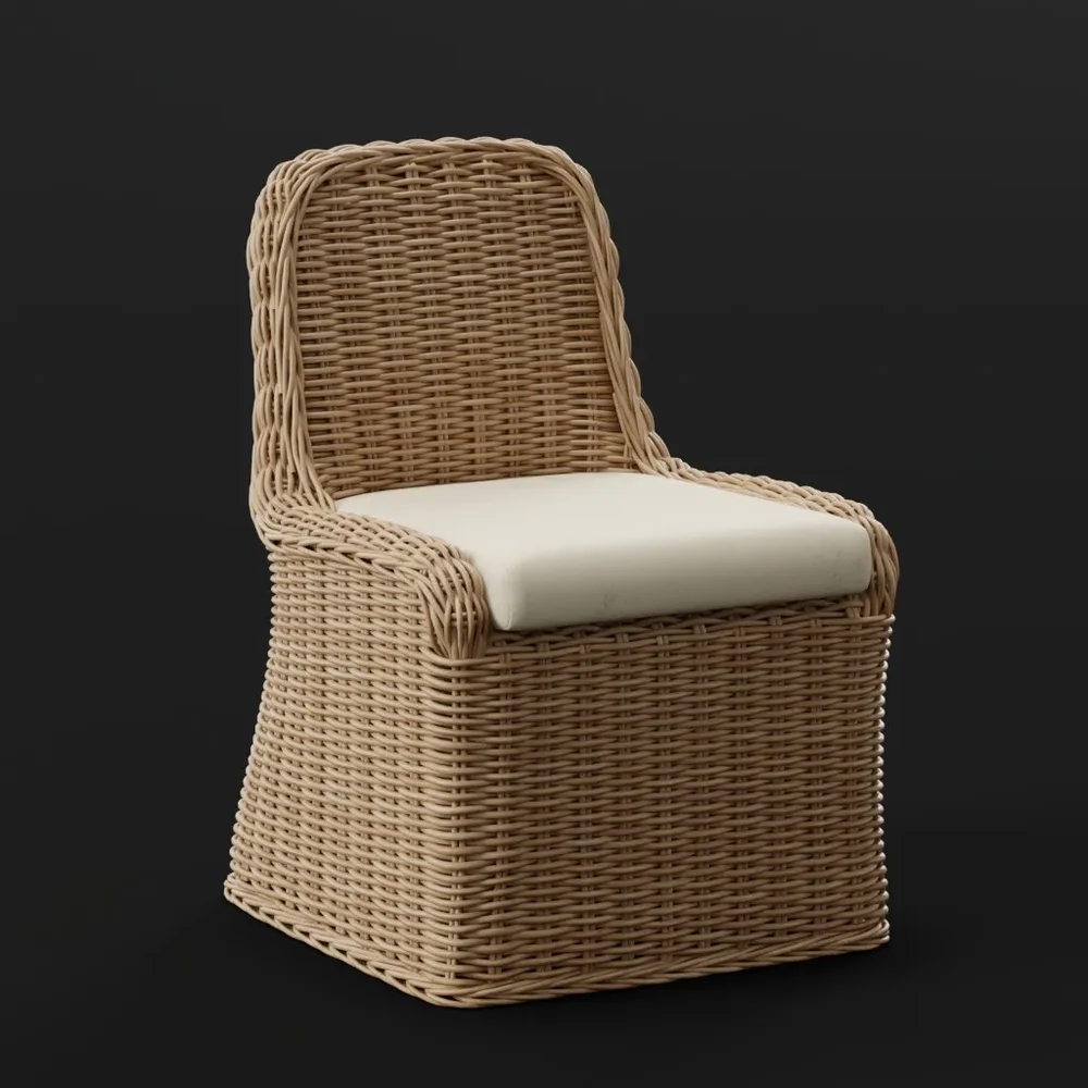 Wicker Chair With Cushion