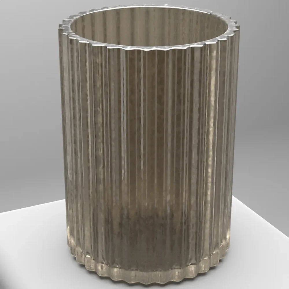 Stain Glass Curvy Deco Vase