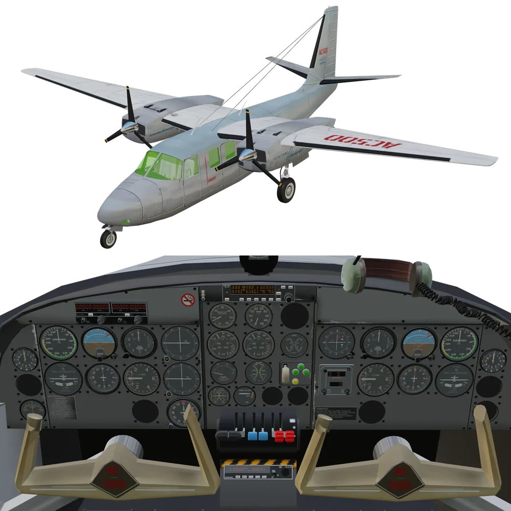 Twin-Engine Propeller Aircraft