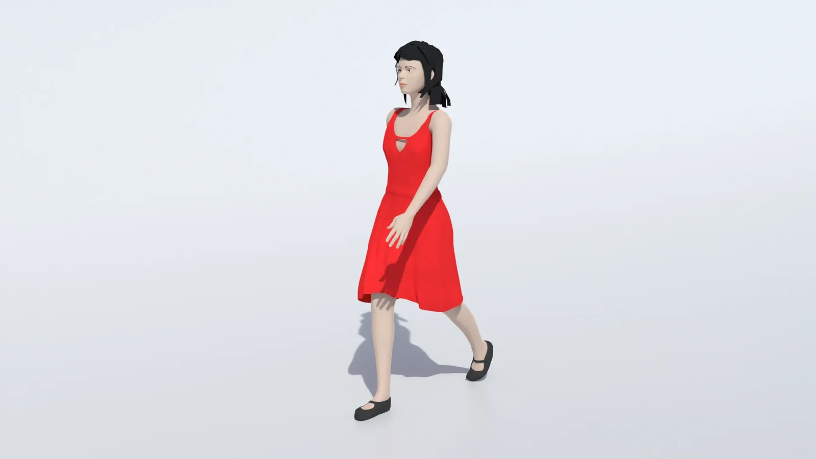 Cartoon Woman Walking