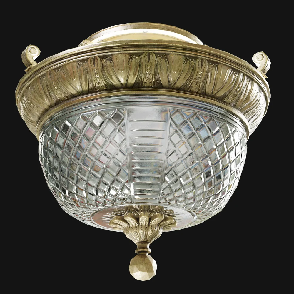 Diamond-Cut Electrolier Ceiling Light