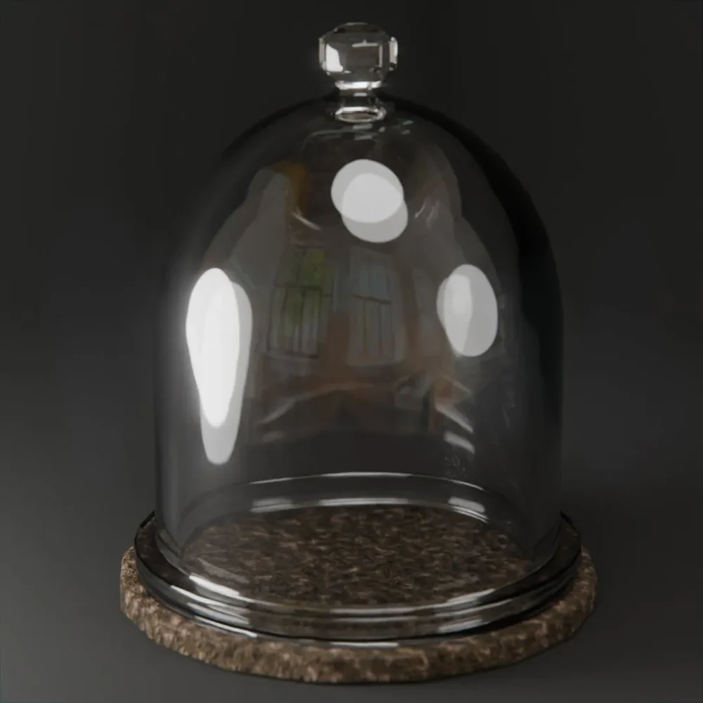 Glass Dome Display With Handle