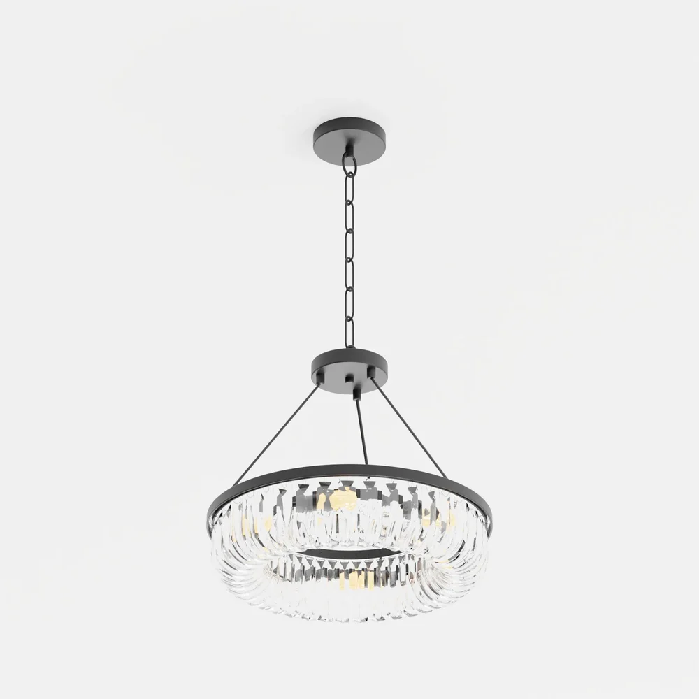 Wellmet Black Crystal Chandelier